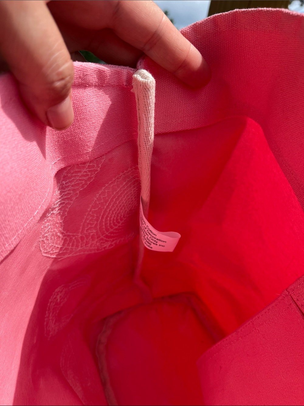 Pink Sequin Flamingo Tote Book Bag Farmers Market Tote - Picture 10 of 10